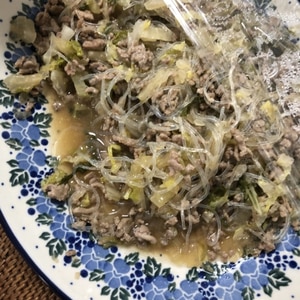 ご飯が進む♪我が家の“白菜・挽肉・春雨の炒めもの”